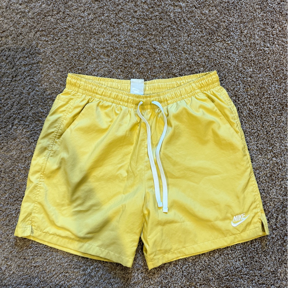 Nike Yellow Men's Active/Swim Shorts